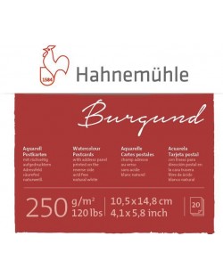 Хартия Hahnemuhle – Burgund, студено пресована, 20 листа