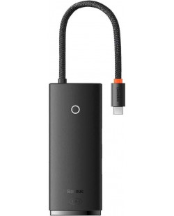 Хъб Baseus - Lite, 5 порта, USB-C, черен