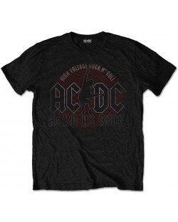 Тениска Rock Off AC/DC - Hard As Rock High Voltage, черна