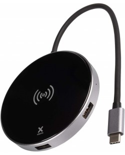 Безжично зарядно и хъб Xtorm - 8912, 6 в 1, USB-C, черно/сиво
