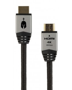 Кабел Spartan Gear - HDMI 2.0, 1.8 m, черен