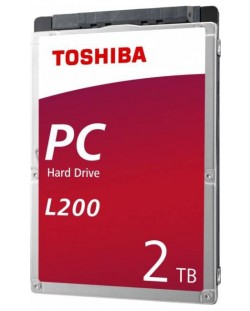 Твърд диск Toshiba - L200, 2TB, 5400 rpm, 2.5''
