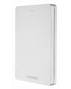 Твърд диск Toshiba - Canvio Alu, 1TB, външен, 2.5'', сив