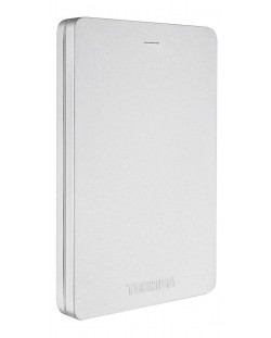 Твърд диск Toshiba - Canvio Alu, 2TB, външен, 2.5'', бял