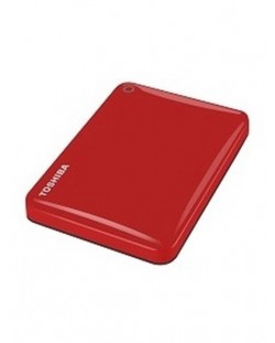 Твърд диск Toshiba - Canvio Alu, 2TB, външен, 2.5'', червен