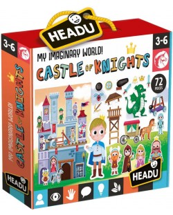 Игрален комплект Headu - Замъкът на рицарите, с плакат