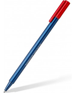 Химикалка Staedtler Triplus 437 - Червена, ХВ