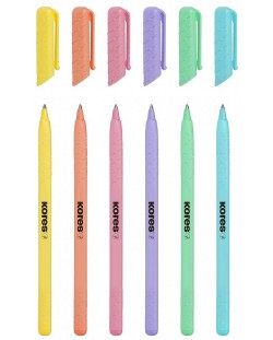 Химикалка Kores - Кor-М, пастелни цветове, асортимент