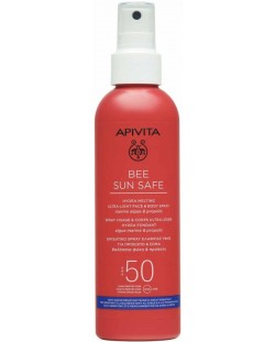 Apivita Bee Sun Safe Хидратиращ спрей за лице и тяло, SPF50, 200 ml