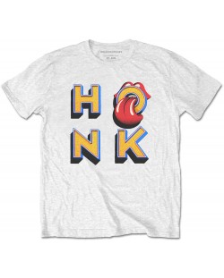 Тениска Rock Off The Rolling Stones - Honk Letters, бяла