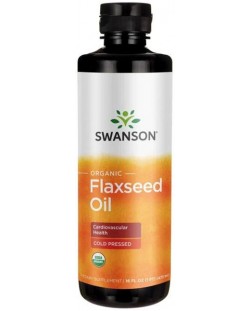 Organic Flaxseed Oil, 473 ml, Swanson