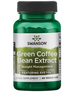 Green Coffee Bean Extract, 60 капсули, Swanson