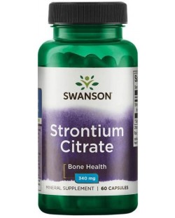Strontium Citrate, 340 mg, 60 капсули, Swanson