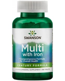 Multi with Iron, 130 таблетки, Swanson