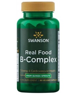 Real Food B-Complex, 60 капсули, Swanson