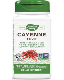 Cayenne Fruit, 450 mg, 100 капсули, Nature's Way