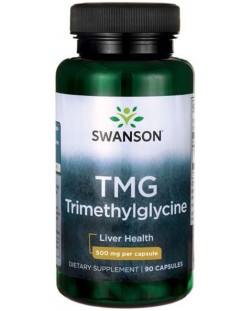 TMG Trimethylglycine, 500 mg, 90 капсули, Swanson