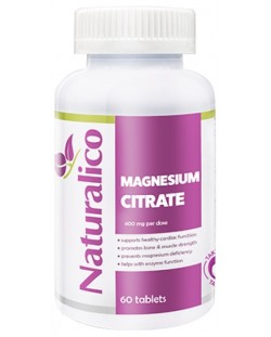 Magnesium Citrate, 400 mg, 60 таблетки, Naturalico
