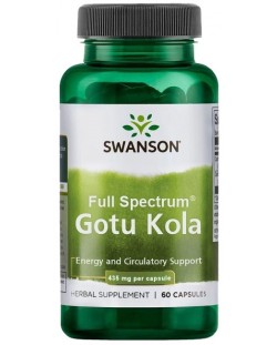 Full Spectrum Gotu Kola, 435 mg, 60 капсули, Swanson