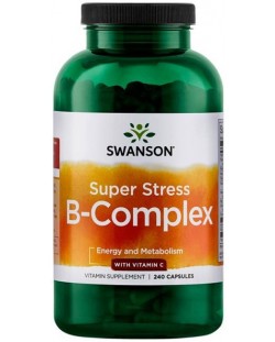 Super Stress B-Complex, 240 капсули, Swanson