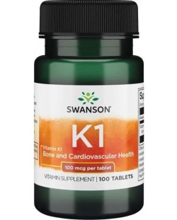 Vitamin K1, 100 mcg, 100 таблетки, Swanson
