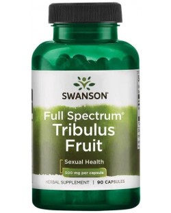 Full Spectrum Tribulus Fruit, 500 mg, 90 капсули, Swanson