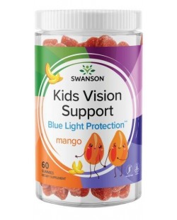Kids Vision Support, манго, 60 дъвчащи таблетки, Swanson