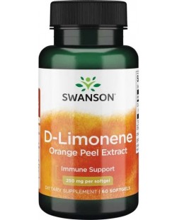 D-Limonene, 250 mg, 60 меки капсули, Swanson