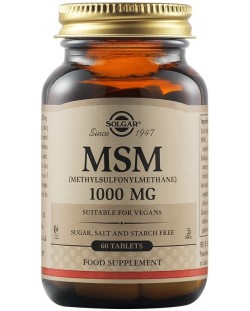 MSM, 1000 mg, 60 таблетки, Solgar