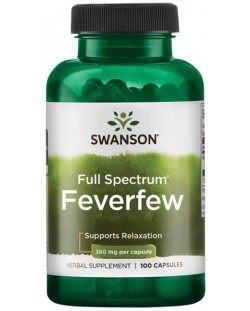 Full Spectrum Feverfew, 380 mg, 100 капсули, Swanson