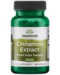 Cinnamon Extract, 250 mg, 90 капсули, Swanson