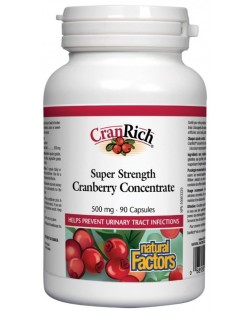 CranRich Cranberry Concentrate, 500 mg, 90 капсули, Natural Factors