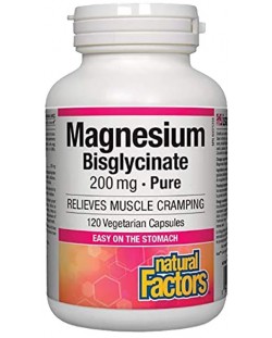 Magnesium Bisglycinate, 200 mg, 120 капсули, Natural Factors