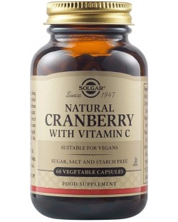 Natural Cranberry with Vitamin С, 60 капсули, Solgar