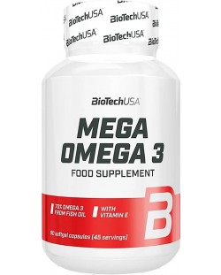 Mega Omega 3, 90 гел капсули, BioTech USA