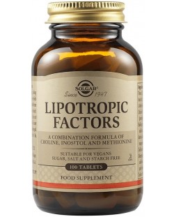 Lipotropic Factors, 100 таблетки, Solgar