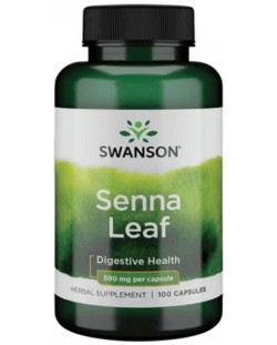 Senna Leaf, 500 mg, 100 капсули, Swanson