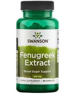 Fenugreek Extract, 500 mg, 90 капсули, Swanson
