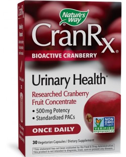 CranRx Червена боровинка, 500 mg, 30 капсули, Nature’s Way