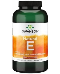 Natural Vitamin E, 671.1 mg, 250 меки капсули, Swanson