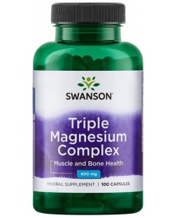 Triple Magnesium Complex, 400 mg, 100 капсули, Swanson