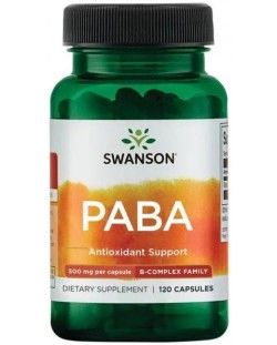 PABA, 500 mg, 120 капсули, Swanson