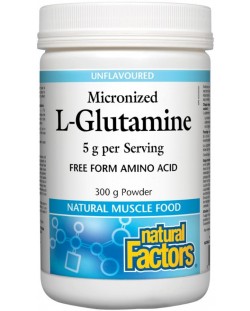Mirconized L-Glutamine, 5 g, 300 g, Natural Factors