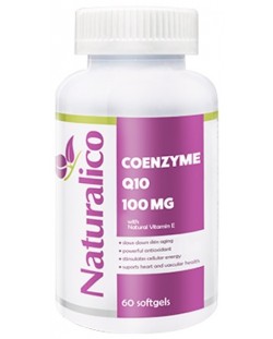 Coenzyme Q10, 100 mg, 60 капсули, Naturalico