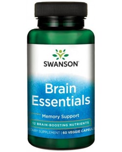 Brain Essentials, 60 растителни капсули, Swanson
