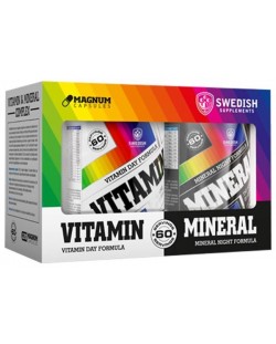 Vitamin Day Formula & Mineral Night Formula, 2 x 60 капсули, Swedish Supplements