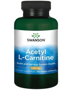 Acetyl L-Carnitine, 500 mg, 100 капсули, Swanson
