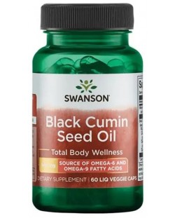 Black Cumin Seed Oil, 500 mg, 60 капсули, Swanson