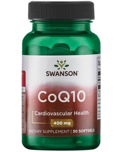 CoQ10, 400 mg, 30 меки капсули, Swanson