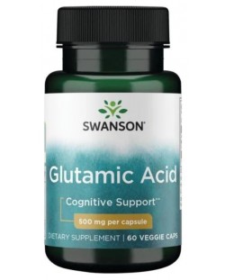 Glutamic Acid, 500 mg, 60 капсули, Swanson